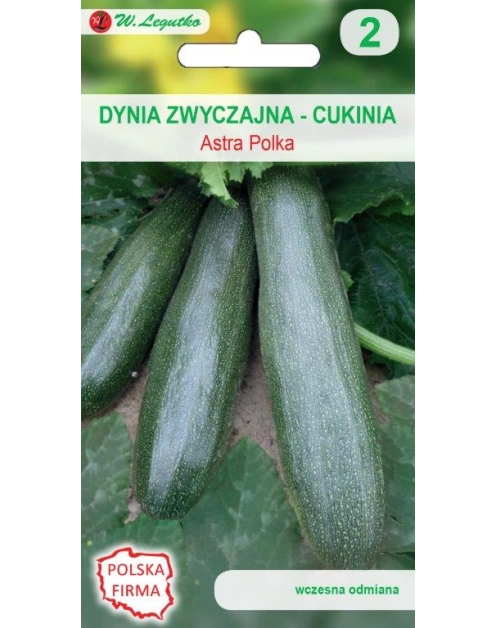 Zdjęcie: Dynia zwyczajna Cukinia Astra Polka nasiona tradycyjne 2 g W. LEGUTKO