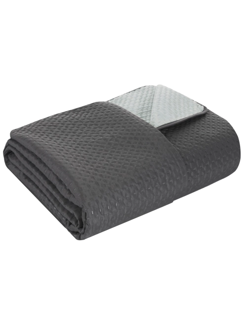 Zdjęcie: Narzuta Boni 220x240 cm stalowo-srebrna EUROFIRANY