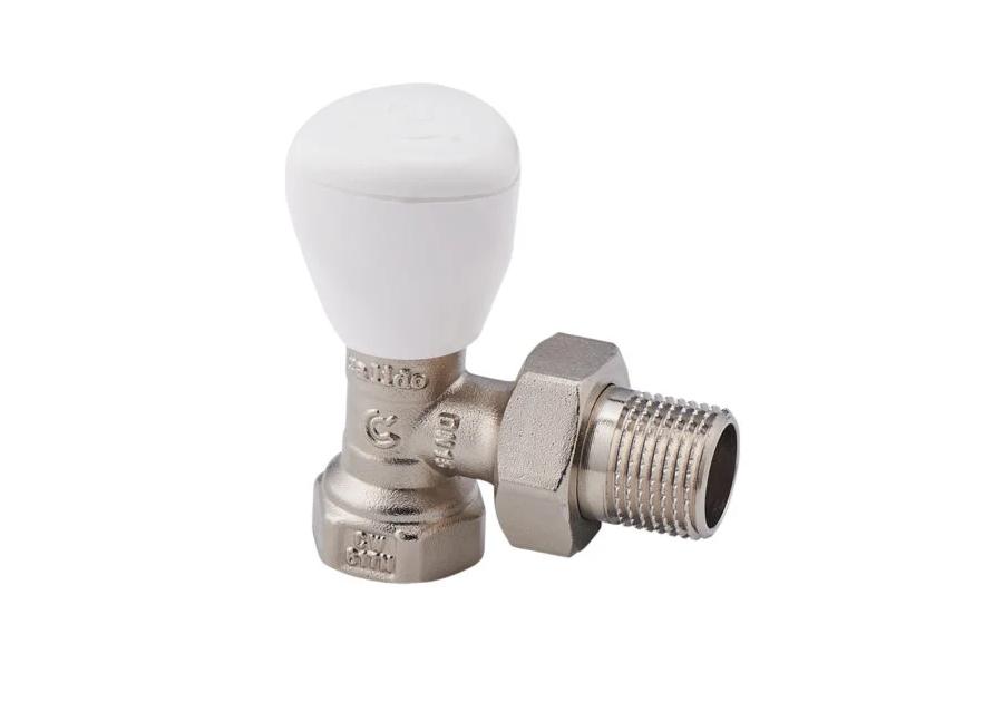 Zdjęcie: Zawór grzejnikowy zasilający kątowy 1/2" CALIDO