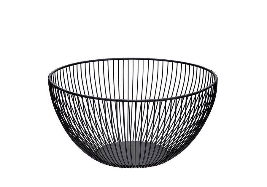 Zdjęcie: Koszyk na owoce metalowy okrągły 25,5x13 cm czarny ALTOMDESIGN