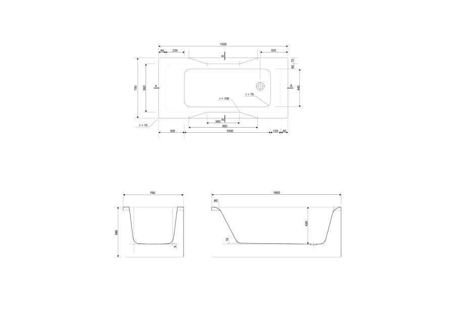 Zdjęcie: Wanna Pure SP 150x70 cm CERSANIT