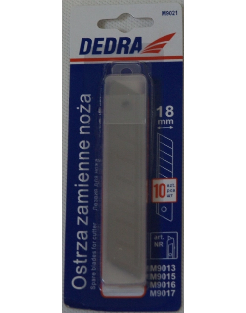 Zdjęcie: Ostrza do nożyka odłamywane 18 mm - 10 szt. DEDRA