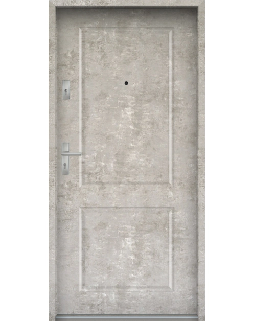 Zdjęcie: Drzwi wejściowe do mieszkań Bastion S-91 Beton naturalny 80 cm prawe ODR KR CENTER