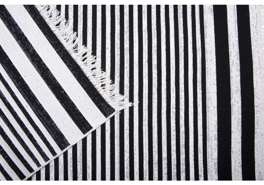 Zdjęcie: Dywan Kilim Gold 80x150 cm pasy biało-czarny MULTI-DECOR