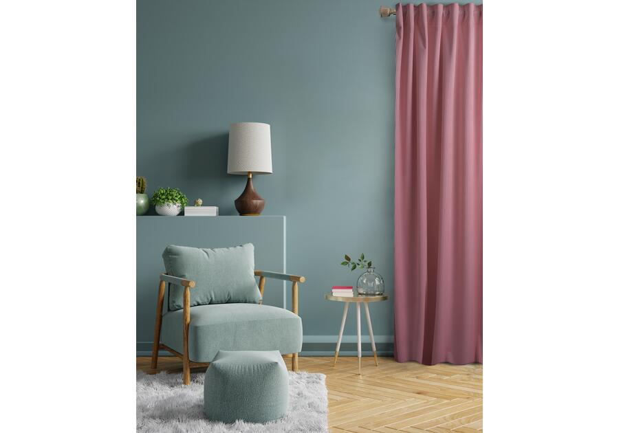 Zdjęcie: Zasłona welwetowa sztruks casual blush 140x270 cm CHIC HOME