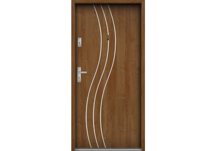 Zdjęcie: Drzwi wejściowe do mieszkań Bastion R-60 Olcha 90 cm prawe ODP KR CENTER