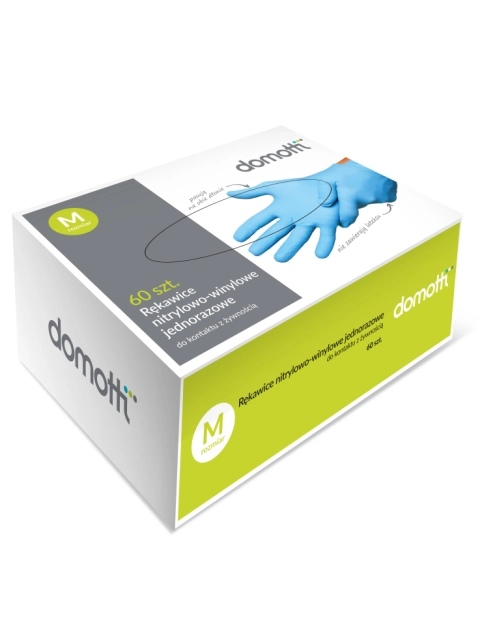 Zdjęcie: Rękawice winylowo-nitrylowe do kontaktu z żywnością M DOMOTTI
