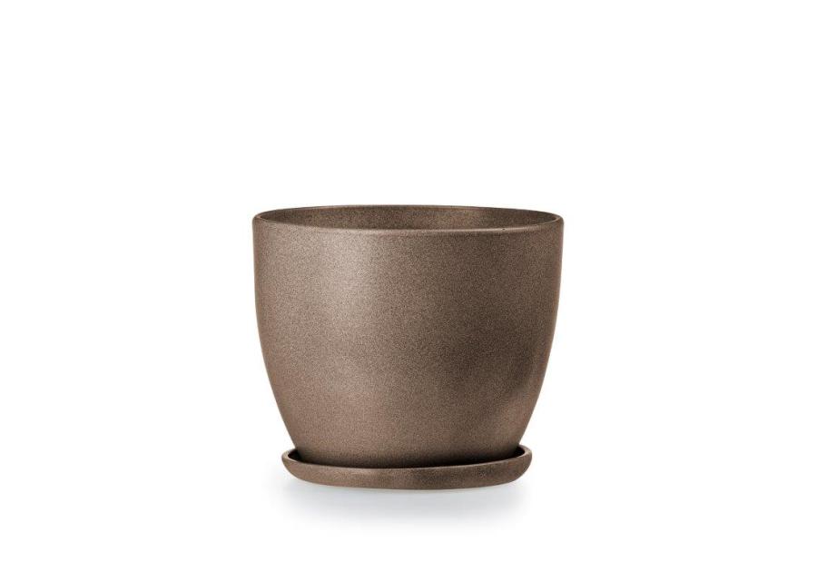 Zdjęcie: Doniczka Klasik 1 brąz struktura 13x11 cm FLOWERPOT