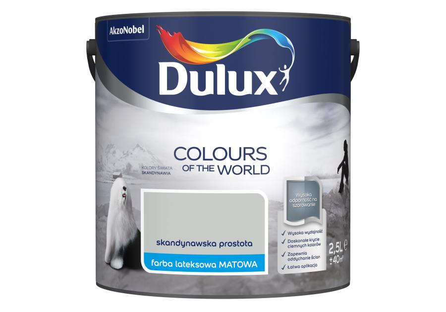 Zdjęcie: Farba do wnętrz Kolory Świata 2,5 L skandynawska prostota DULUX