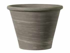 Doniczka ceramiczna Vasum Duo bianco 37 cm grafitowa DMS