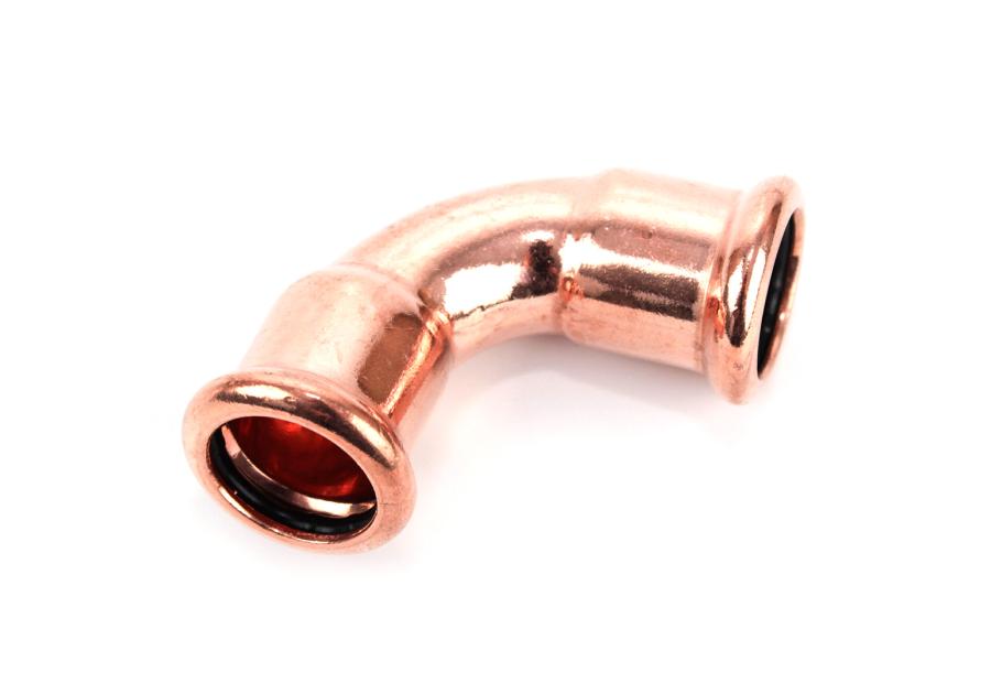 Zdjęcie: Łuk 90 stopni zaciskany profil M do wody 15x15 CALIDO