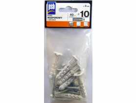 Kołek rozporowy 10 mm z wkrętem - 8 szt. SILA