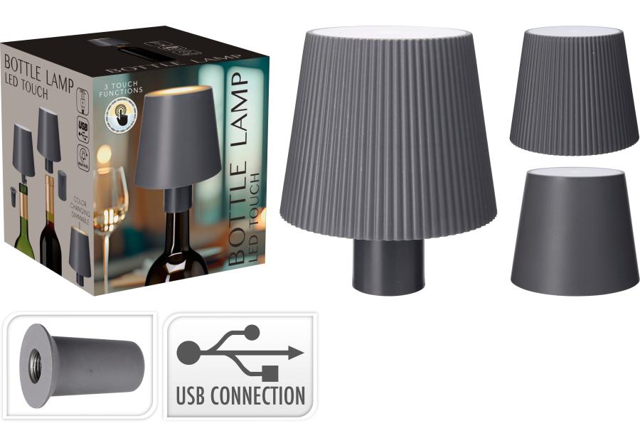 Zdjęcie: Lampka led na butelkę szara KOOPMAN