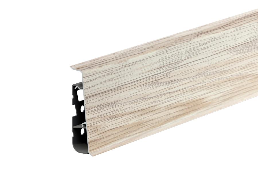 Zdjęcie: Listwa przypodłogowa Hi-Line Prestige PVC mat 75 mm 2,5 m Dąb Bilbao CEZAR