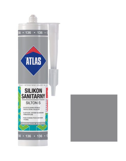 Zdjęcie: Silikon sanitarny Silton S srebrny ATLAS