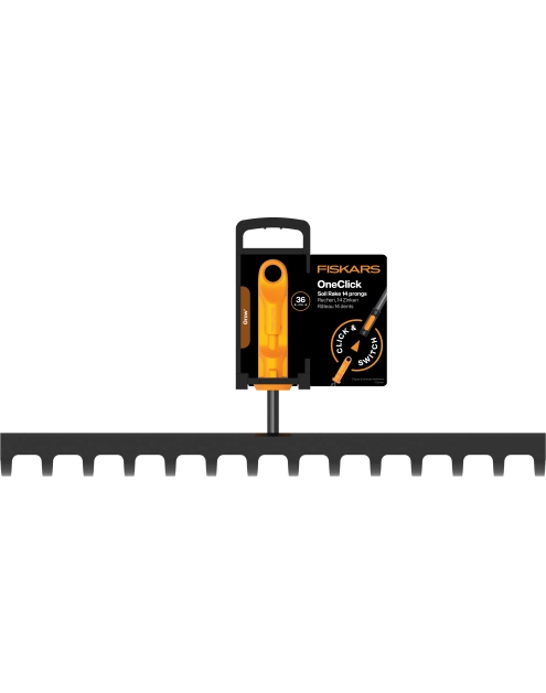 Zdjęcie: Grabie metalowe do gleby 14 zębów, głowica One Click FISKARS