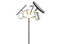 Zdjęcie: Grabie metalowe do gleby 14 zębów, głowica One Click FISKARS