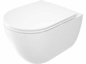 Miska WC z deską bezkołnierzowa Round biały DEANTE