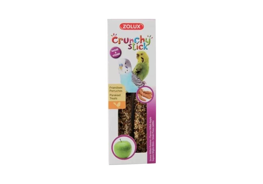 Zdjęcie: Kolba Crunchy Stick dla papugi małej proso jabłko 85 g ZOLUX
