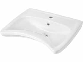 Umywalka ceramiczna wisząca dla osób z ograniczeniami ruchowymi - z przelewem Vital biały DEANTE