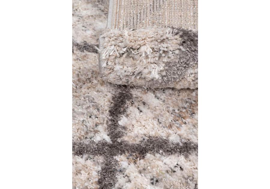 Zdjęcie: Dywan Bilbao Shaggy 80x150 cm romby beżowy MULTI-DECOR