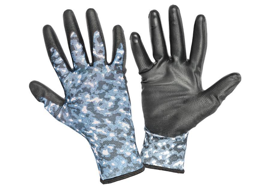 Zdjęcie: Rękawice PU moro szaro-czarne l231410p, karta, 10, CE, LAHTI PRO