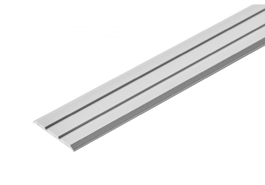 Zdjęcie: Profil progowy płaski klejony aluminium anoda 25 mm 0,9 m srebrny CEZAR