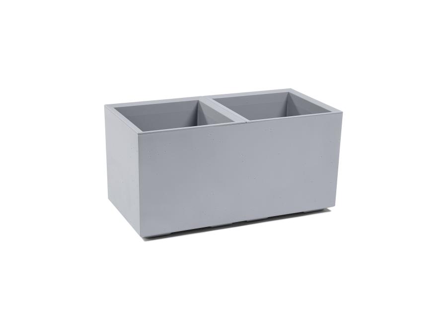 Zdjęcie: Donica Karo Eco 80x40x40 cm beton szary LAMELA