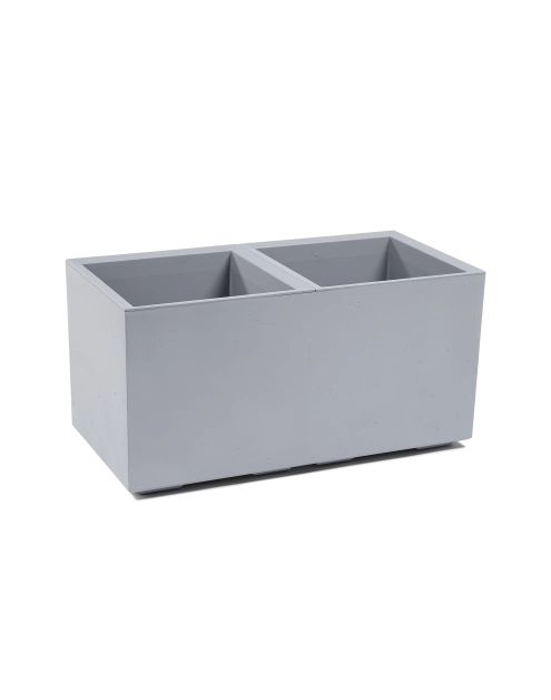 Zdjęcie: Donica Karo Eco 80x40x40 cm beton szary LAMELA