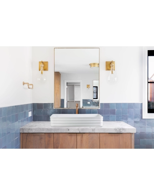 Zdjęcie: Wysoka bateria umywalkowa Glamour miedź INVENA