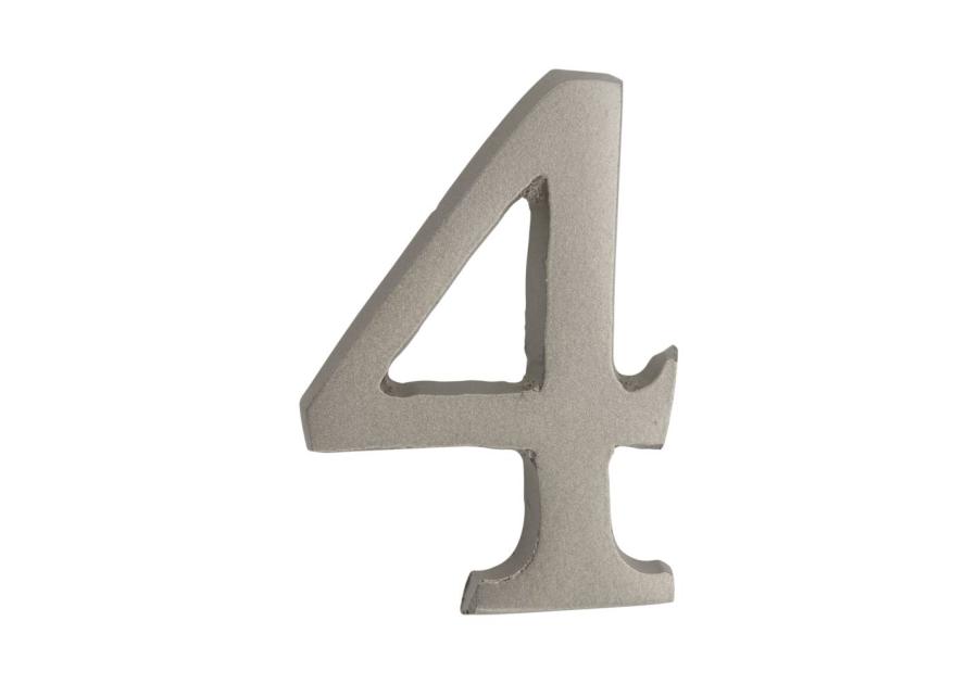 Zdjęcie: Cyfra 4 samoprzylepna nikiel satyna 50 mm METRO