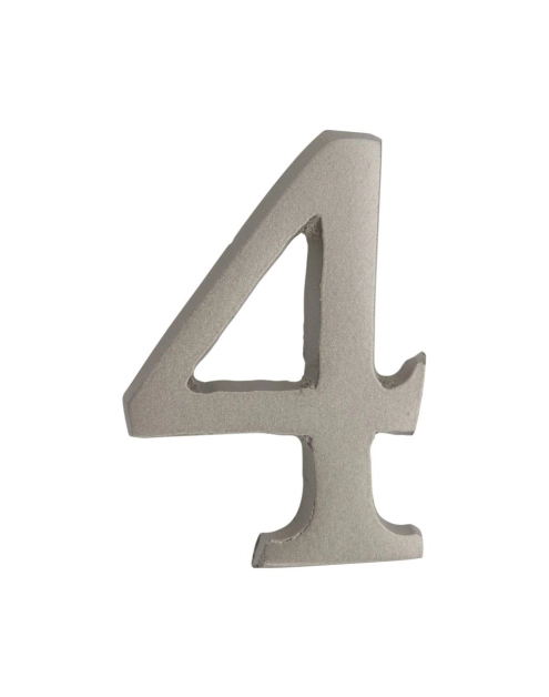 Zdjęcie: Cyfra 4 samoprzylepna nikiel satyna 50 mm METRO