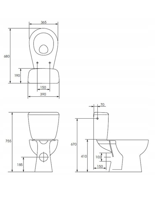 Zdjęcie: Seses wc kompakt Atlantic 3/6 odpływ poziomy deska duroplast antybakteryjna CERSANIT