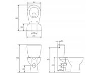 Zdjęcie: Seses wc kompakt Atlantic 3/6 odpływ poziomy deska duroplast antybakteryjna CERSANIT