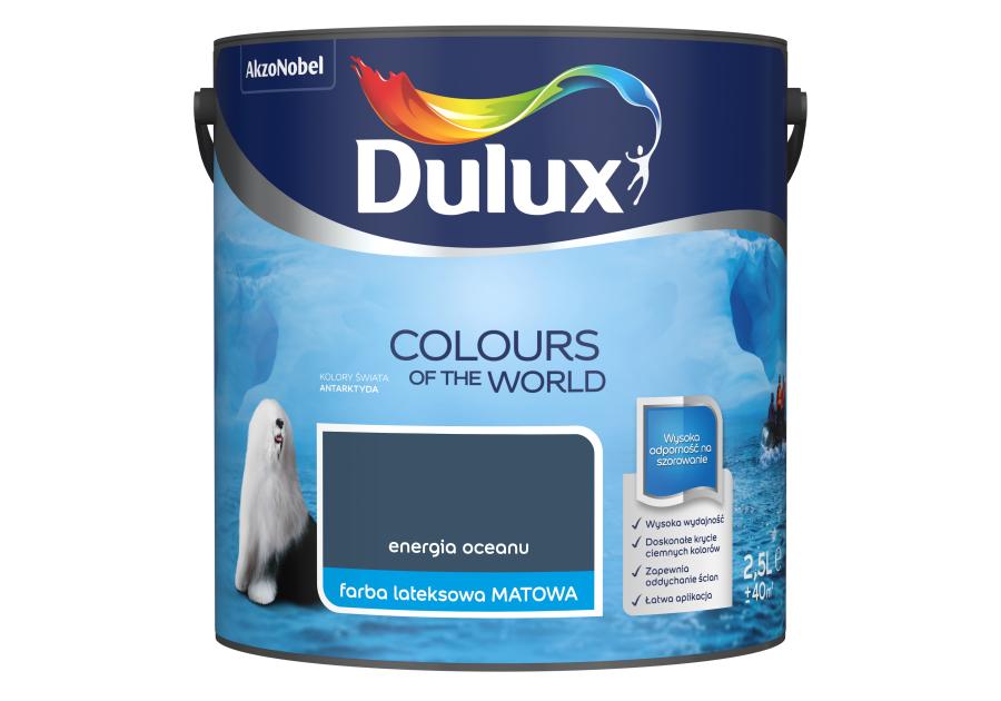 Zdjęcie: Farba do wnętrz Kolory Świata 2,5 L energia oceanu DULUX