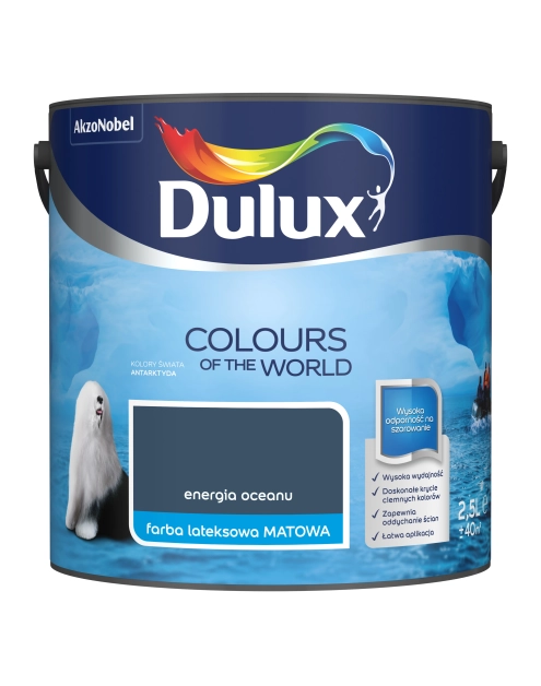Zdjęcie: Farba do wnętrz Kolory Świata 2,5 L energia oceanu DULUX