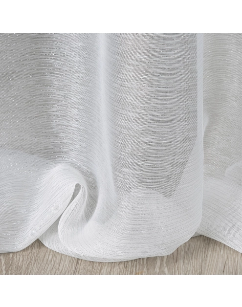 Zdjęcie: Zasłona Arlona 140x250 cm biało-srebrna EUROFIRANY