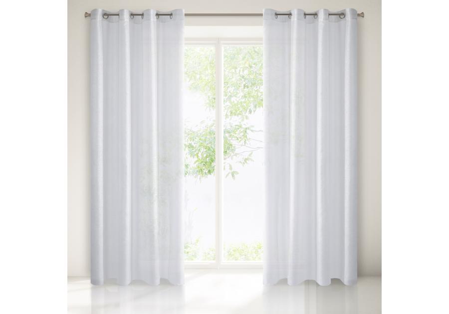 Zdjęcie: Zasłona Arlona 140x250 cm biało-srebrna EUROFIRANY