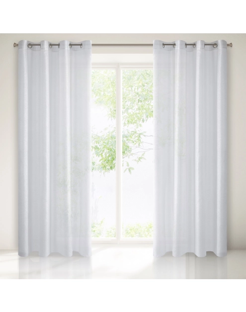 Zdjęcie: Zasłona Arlona 140x250 cm biało-srebrna EUROFIRANY