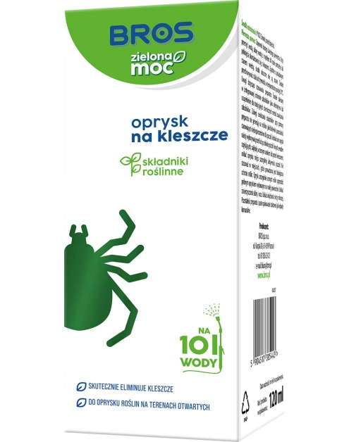 Zdjęcie: Oprysk na kleszcze Zielona Moc 120 ml BROS