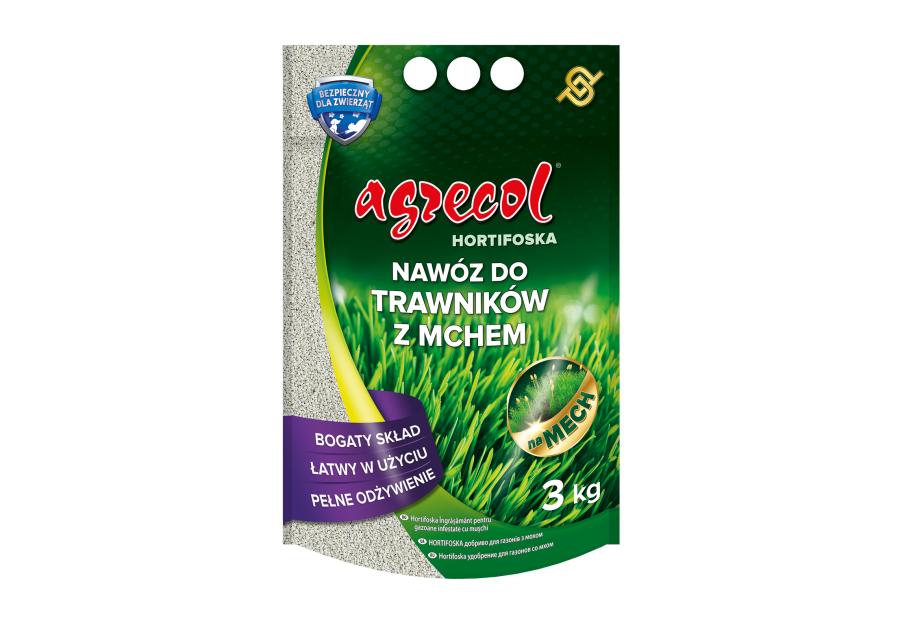 Zdjęcie: Nawóz do trawnika z mchem Hortifoska 3 kg AGRECOL