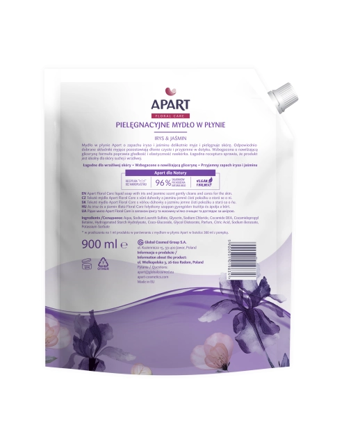 Zdjęcie: Mydło w płynie 900 ml refill Jaśmin i ylang-ylang 900 ml APART