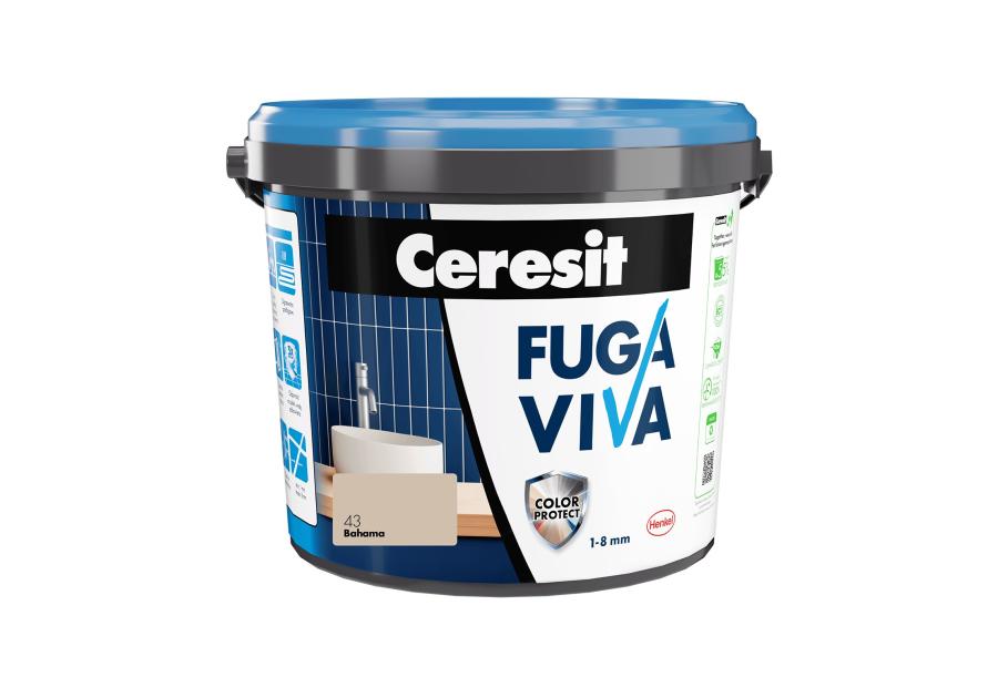 Zdjęcie: Fuga Viva elastyczna cementowa 1-8 mm bahama 4 kg CERESIT