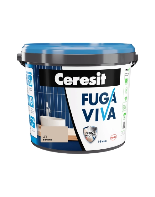 Zdjęcie: Fuga Viva elastyczna cementowa 1-8 mm bahama 4 kg CERESIT