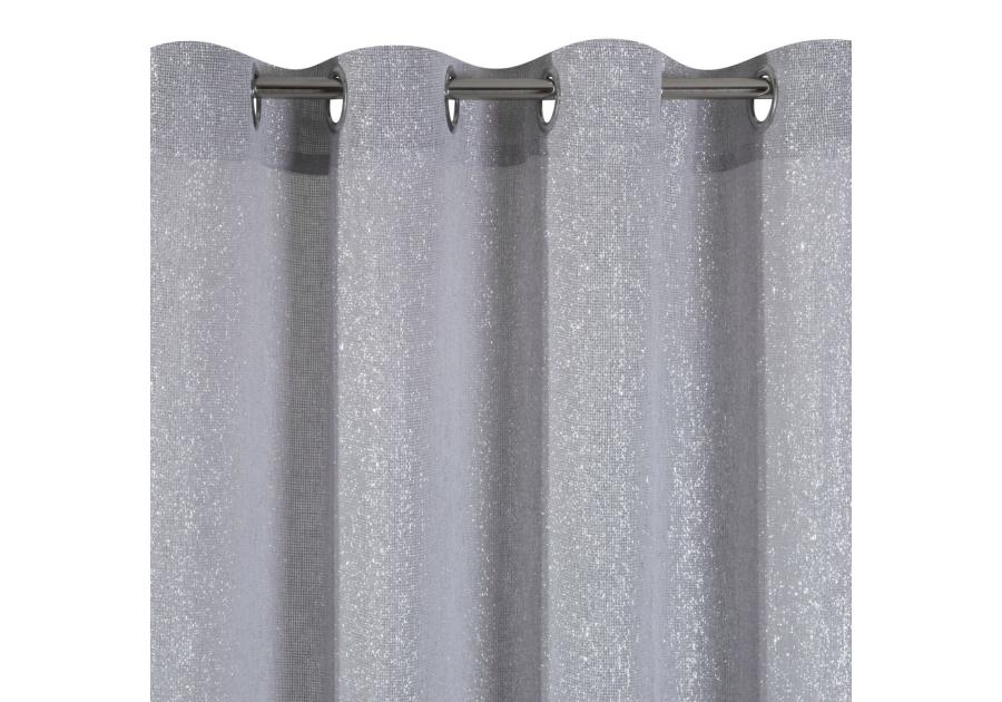 Zdjęcie: Zasłona Iceland 140x250 cm srebrna na przelotkach EUROFIRANY