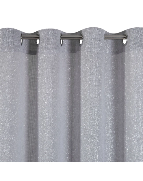 Zdjęcie: Zasłona Iceland 140x250 cm srebrna na przelotkach EUROFIRANY