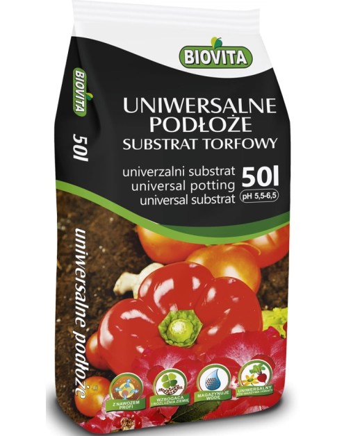 Zdjęcie: Uniwersalne podłoże substrat torfowy 50l BIOVITA