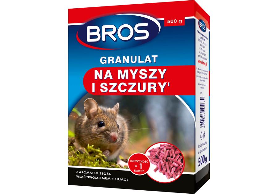 Zdjęcie: Trutka na myszy i szczury w granulkach 0,5 kg BROS