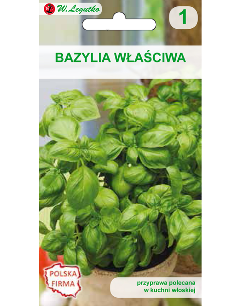 Zdjęcie: Bazylia właściwa nasiona tradycyjne 1 g W. LEGUTKO