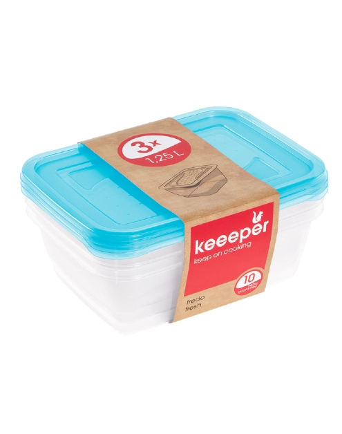 Zdjęcie: Zestaw 3 pojemników fredo fresh 1,25 L KEEEPER